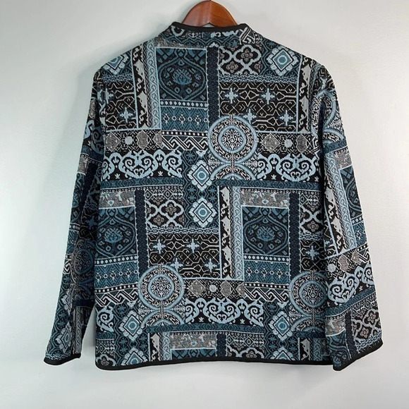 VINTAGE Tradition Country Collection Blue Tapestry Jacket Patchwork M - Picture 6 of 10